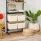 IRIS USA Plastic Modular Stackable Lidded Basket Storage Organizer Bins